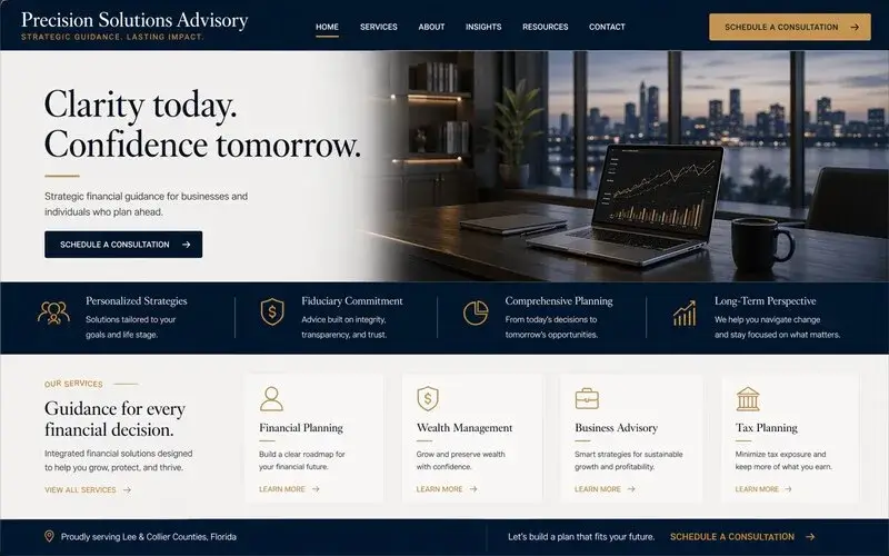 Pinnacle Advisory website